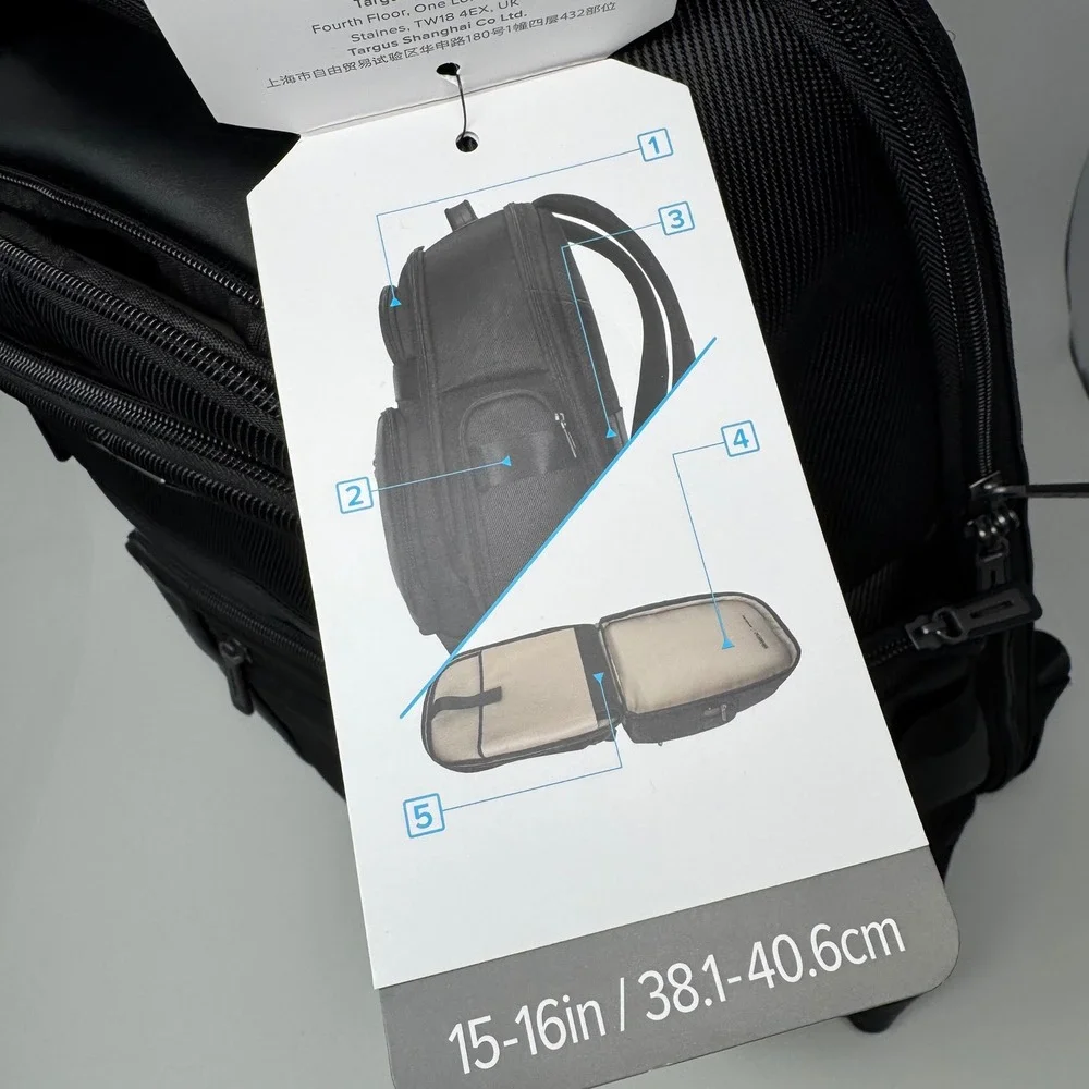 Targus‎ Mobile Elite Checkpoint-Friendly Laptop Backpack Black 15-16in TBB617GL